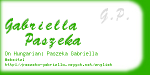 gabriella paszeka business card